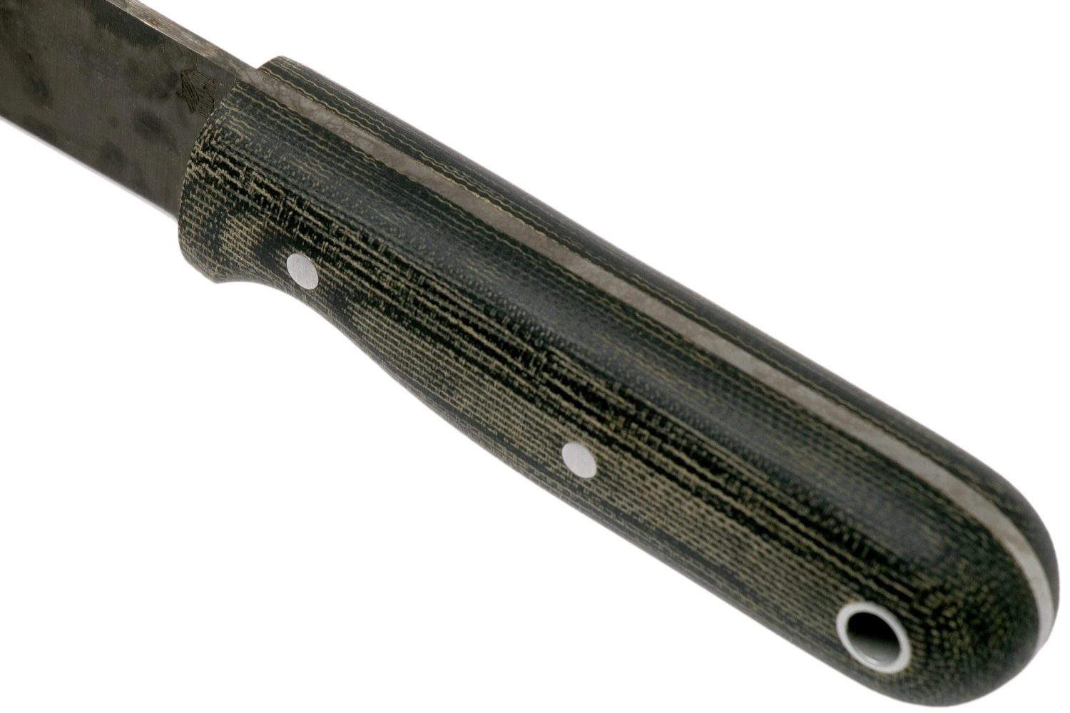 LT Wright Bushbaby HC, 1075, Matte Black Micarta, Leather Sheath, Cuchillo Bushcraft 7 LT Wright Bushbaby HC, 1075, Matte Black Micarta, Leather Sheath, Cuchillo Bushcraft - Image 5