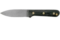 LT Wright Genesis Flat Grind, A2, Matte Black Micarta, Leather Sheath, Cuchillo Bushcraft