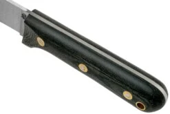 LT Wright Genesis Flat Grind, A2, Matte Black Micarta, Leather Sheath, Cuchillo Bushcraft -Navaja Tienda LT GEN FL BM LS 05 lt wright