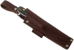 LT Wright Genesis Flat Grind, A2, Matte Black Micarta, Leather Sheath, Cuchillo Bushcraft -Navaja Tienda LT GEN FL BM LS 06 lt wright