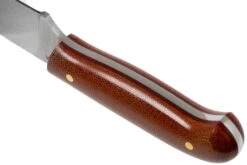 LT Wright Patriot, A2, Polished Natural Micarta, Red Liners, Leather Sheath, Cuchillo De Exterior -Navaja Tienda LT PAT NM RL POL LS 04 lt wright