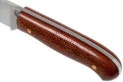 LT Wright Patriot, A2, Polished Natural Micarta, Red Liners, Leather Sheath, Cuchillo De Exterior -Navaja Tienda LT PAT NM RL POL LS 05 lt wright