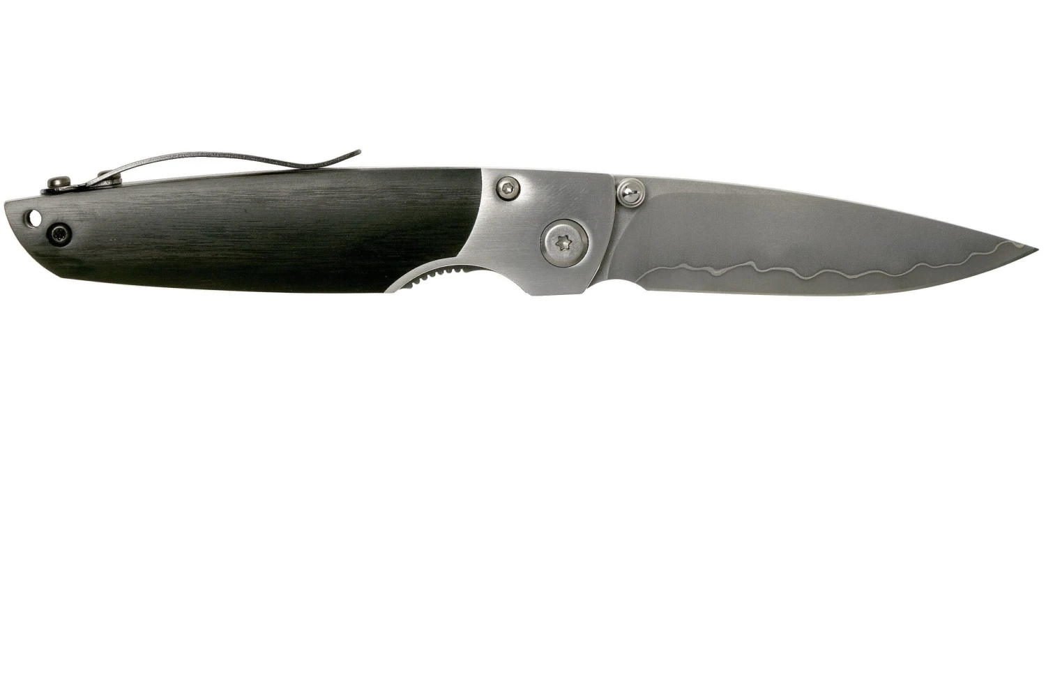 Mcusta MC-144G Shinra Mixture Teana, Black Pakkawood, Cuchillo De Caballero 4 Mcusta MC-144G Shinra Mixture Teana, Black Pakkawood, Cuchillo De Caballero - Image 2