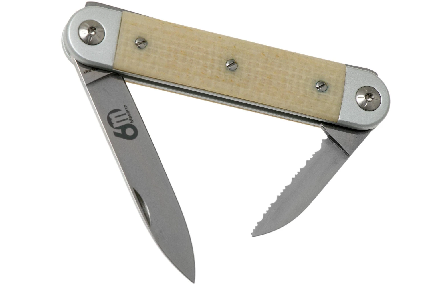 Maserin 60° Knife Sessantesimo 195/MCW White Micarta Navaja 3 Maserin 60° Knife Sessantesimo 195/MCW White Micarta Navaja