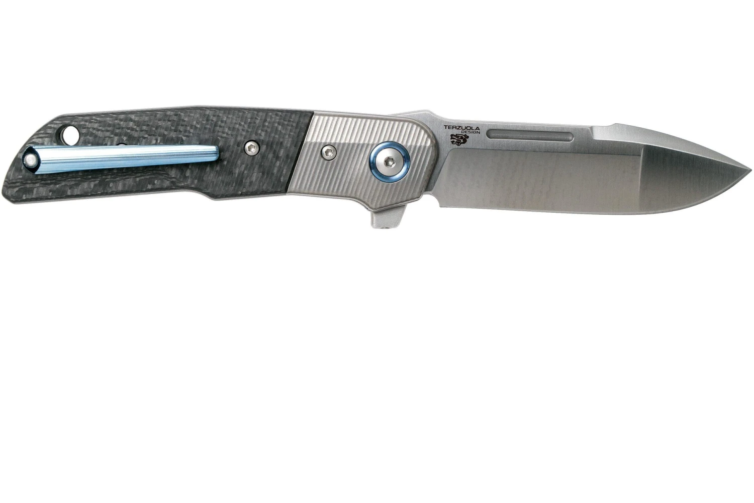 MKM Clap LS01-CT Titanium, Carbonfiber Navaja, Bob Terzuola Design 4 MKM Clap LS01-CT Titanium, Carbonfiber Navaja, Bob Terzuola Design - Image 2