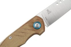 MKM Root RT-NC Satin Natural Canvas Micarta Navaja, Diseño Jens Anso -Navaja Tienda MMK RT NC 05 mkm