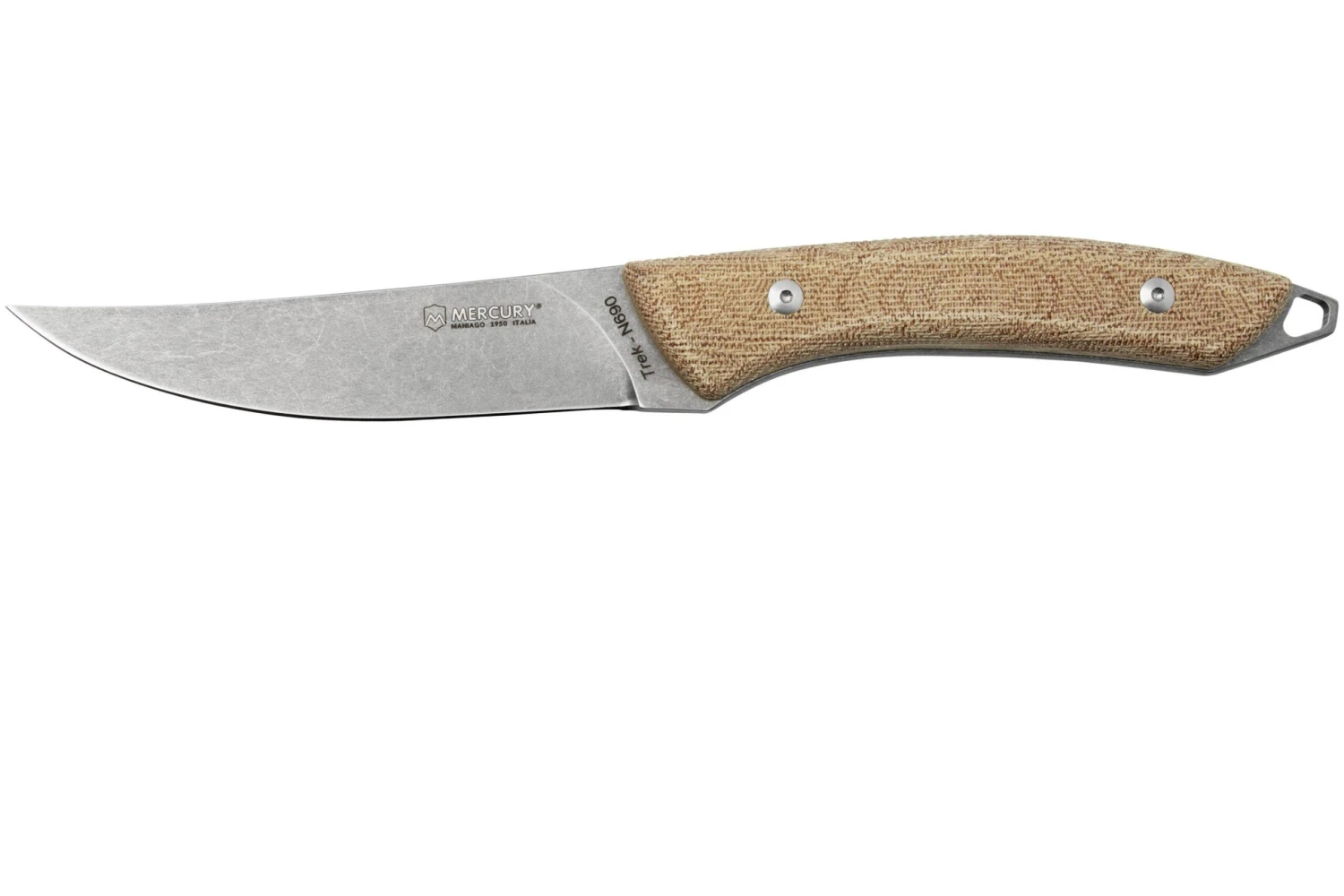 Mercury Trek 925-25CNC, Natural Canvas Micarta, Cuchillo De Caza 3 Mercury Trek 925-25CNC, Natural Canvas Micarta, Cuchillo De Caza