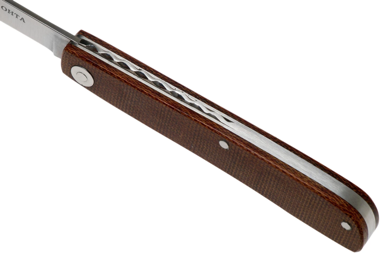 Ohta OLF SS FK Ohta Light Folder Navaja, Natural Canvas Micarta 9 Ohta OLF SS FK Ohta Light Folder Navaja, Natural Canvas Micarta - Image 7