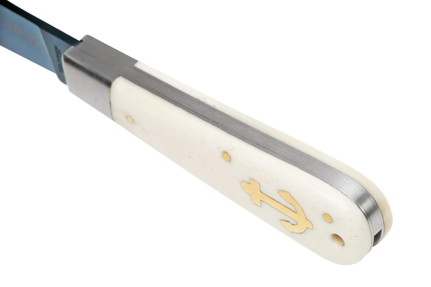 Otter Anchor Knife 173 KN M.L Large Blue Carbon, Bone, Brass Anchor, Navaja 9 Otter Anchor Knife 173 KN M.L Large Blue Carbon, Bone, Brass Anchor, Navaja - Image 7