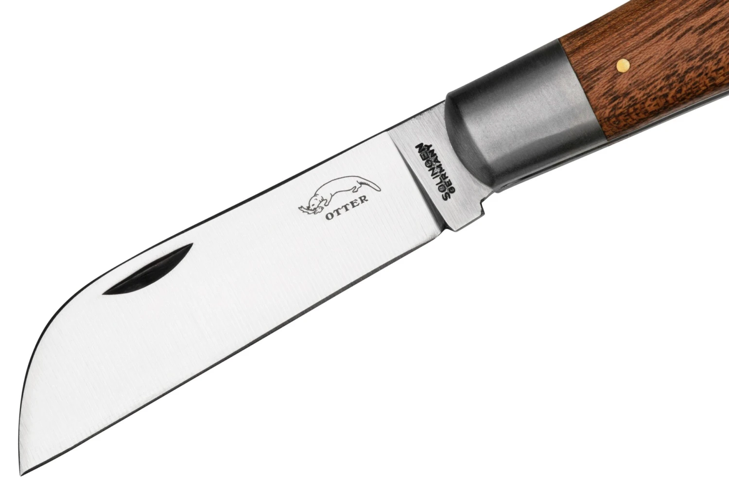 Otter Anchor Knife 173 Large Carbon, Sapeli, Brass Anchor, Navaja 5 Otter Anchor Knife 173 Large Carbon, Sapeli, Brass Anchor, Navaja - Image 3