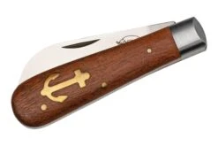 Otter Anchor Knife 173 R Small Stainless, Sapeli, Brass Anchor, Navaja -Navaja Tienda OR174R 04 otter