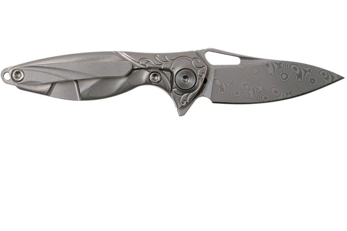 Rike Mini Hummingbird Navaja Damascus, Stonewashed 4 Rike Mini Hummingbird Navaja Damascus, Stonewashed - Image 2