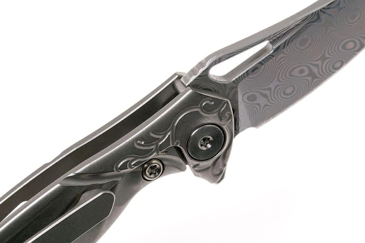 Rike Mini Hummingbird Navaja Damascus, Stonewashed 8 Rike Mini Hummingbird Navaja Damascus, Stonewashed - Image 6