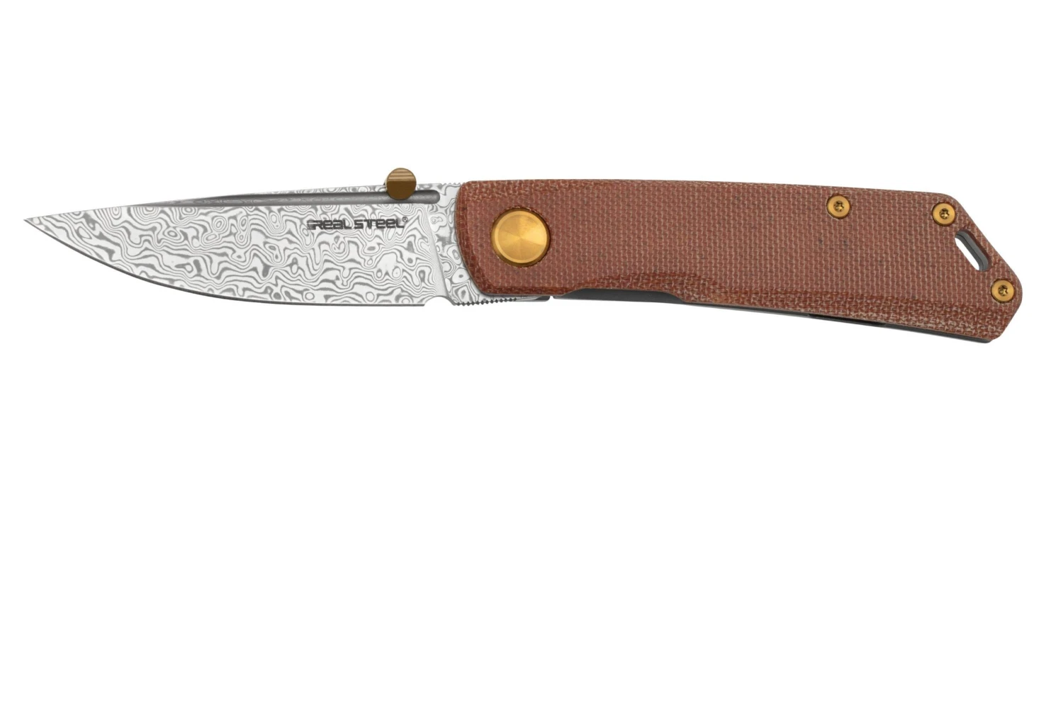 Real Steel Luna Boost Premium, Damascus, Brown Micarta Knivesandtools Exclusive Navaja 3 Real Steel Luna Boost Premium, Damascus, Brown Micarta Knivesandtools Exclusive Navaja