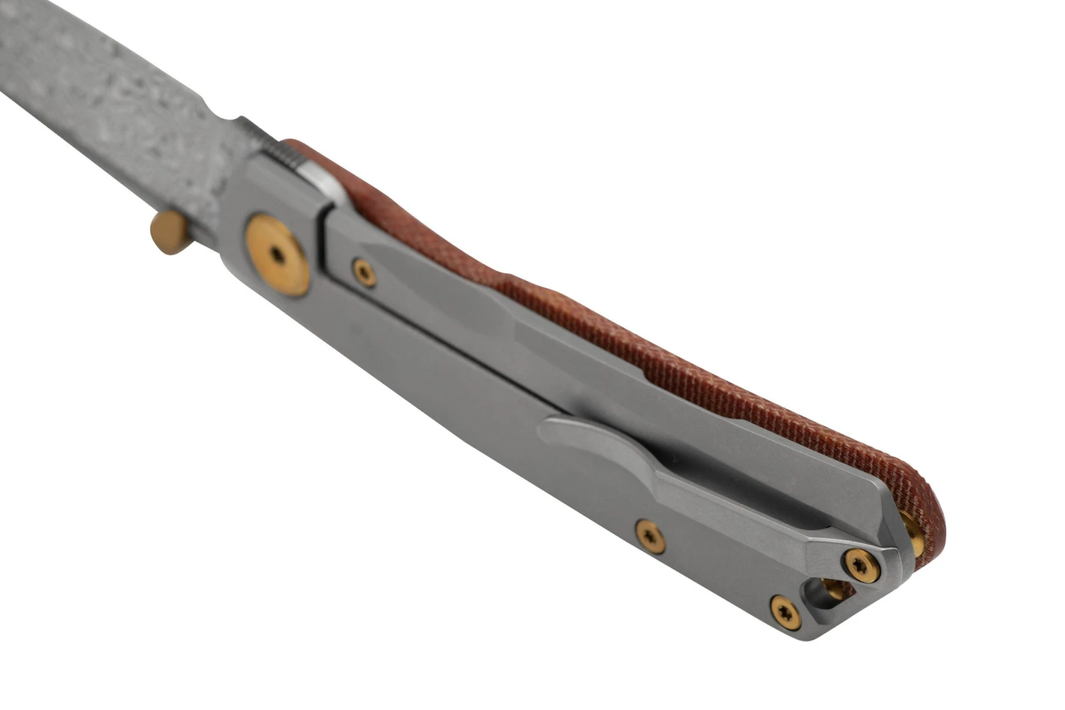 Real Steel Luna Boost Premium, Damascus, Brown Micarta Knivesandtools Exclusive Navaja 6 Real Steel Luna Boost Premium, Damascus, Brown Micarta Knivesandtools Exclusive Navaja - Image 4