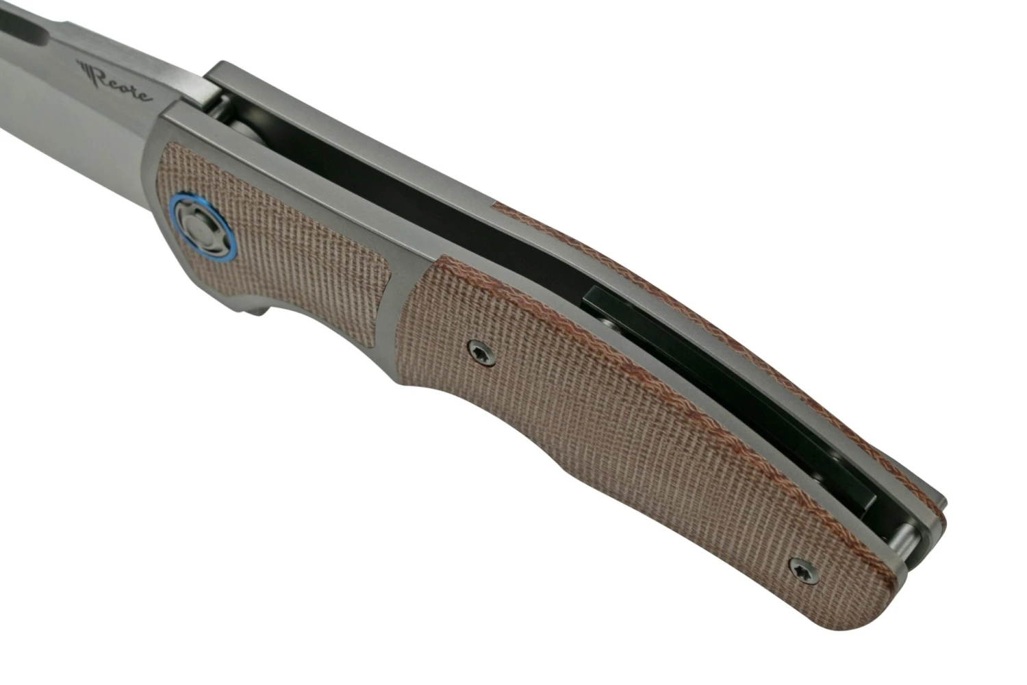 Reate Mini Crossroads M390, Brown Micarta MCR-BRM Navaja, Diseño Kirby Lambert 8 Reate Mini Crossroads M390, Brown Micarta MCR-BRM Navaja, Diseño Kirby Lambert - Image 6