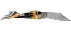 Rough Ryder Lady Leg Knife Cinnamon Stag RR2162 Damascus Navaja Slipjoint 8 Rough Ryder Lady Leg Knife Cinnamon Stag RR2162 Damascus Navaja Slipjoint -Navaja Tienda RY2162 02 rough ryder