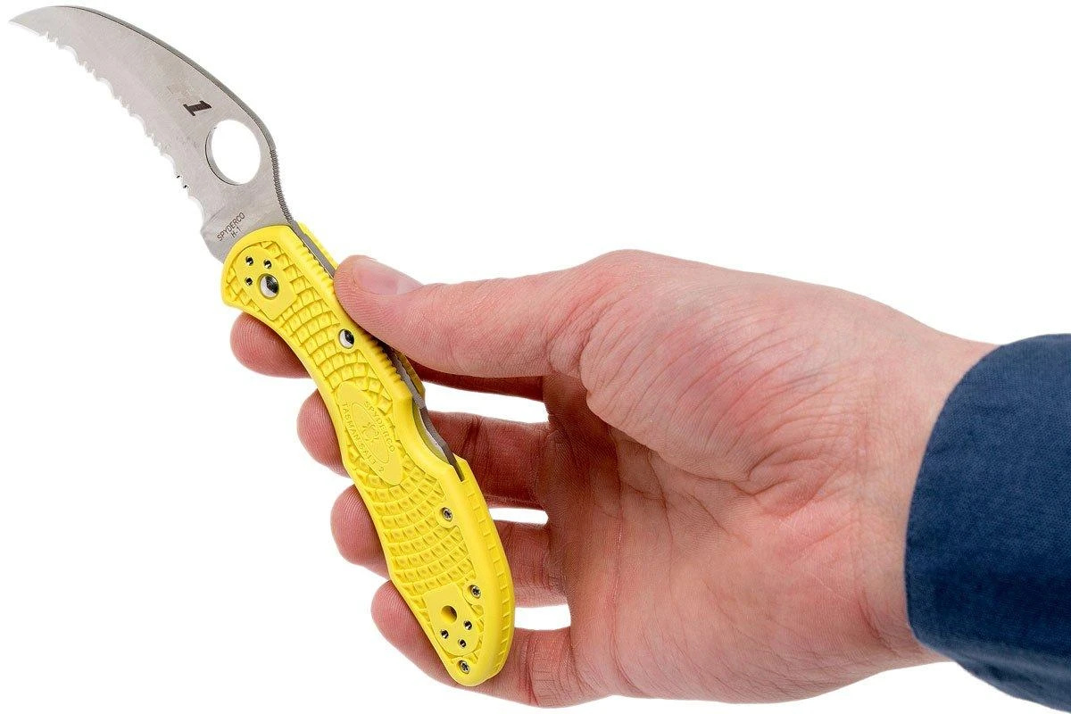 Spyderco Tasman Salt 2 C106SYL2 Navaja, Amarillo 10 Spyderco Tasman Salt 2 C106SYL2 Navaja, Amarillo - Image 8