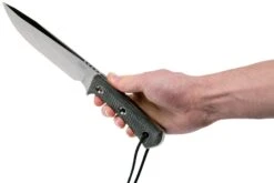 TRC Knives Apocalypse, Elmax, Black Canvas Micarta, Cuchillo De Supervivencia -Navaja Tienda TI AP MICBK 06 trc knives