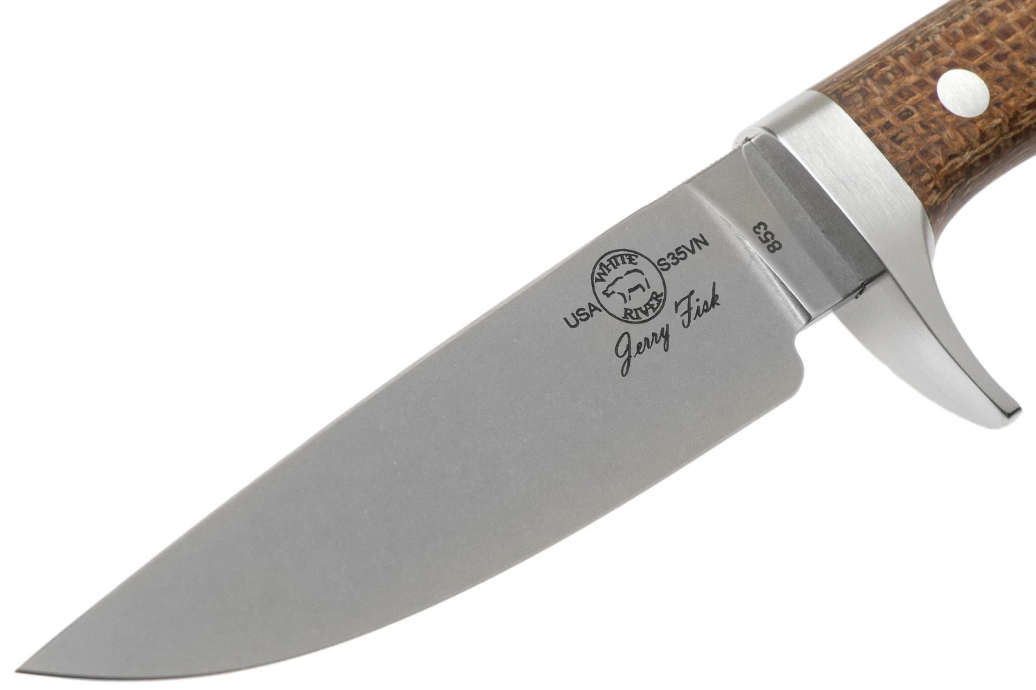 White River Knives Sendero Classic Cuchillo De Caza Natural Burlap Micarta, Jerry Fisk Design 5 White River Knives Sendero Classic Cuchillo De Caza Natural Burlap Micarta, Jerry Fisk Design - Image 3