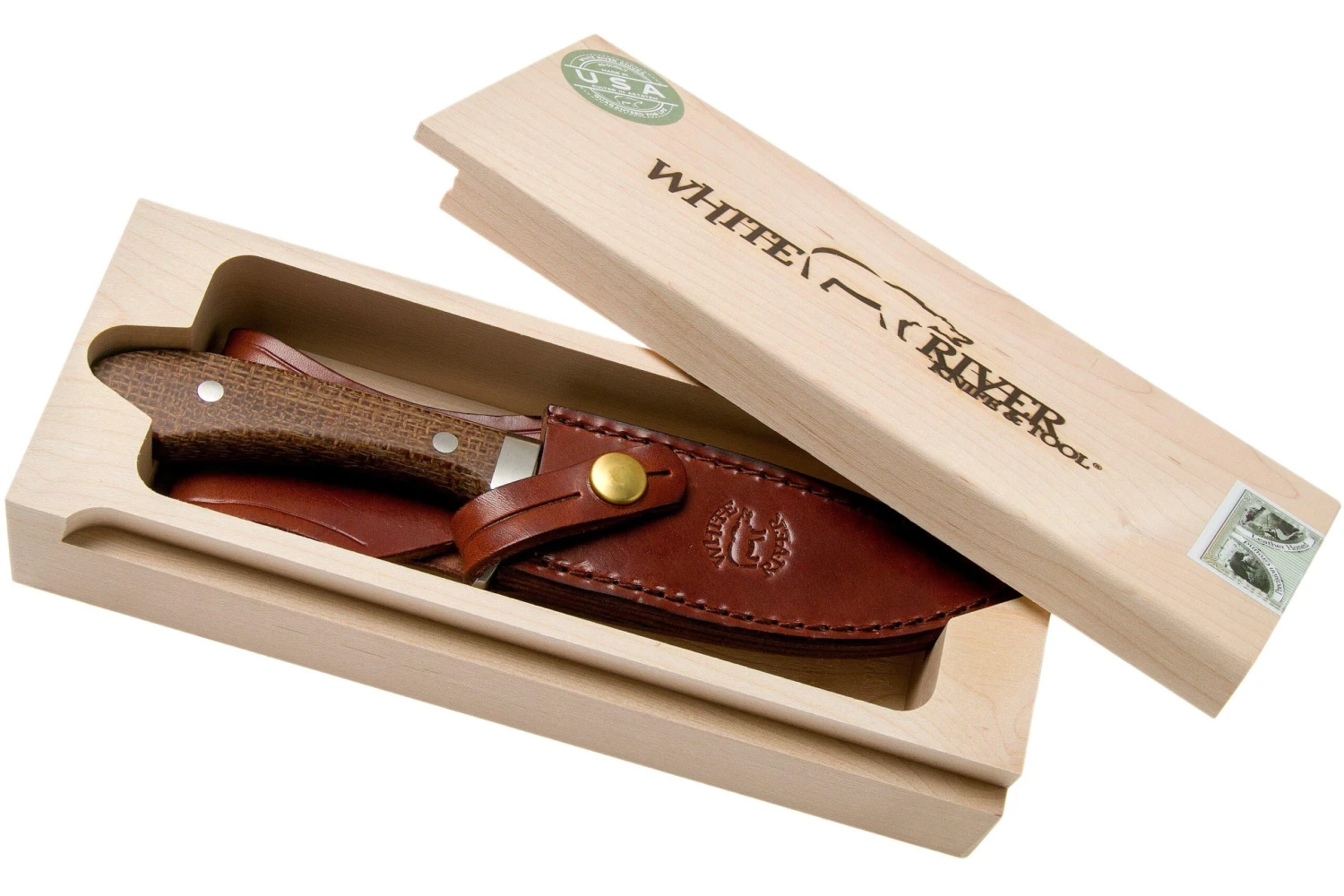 White River Knives Sendero Classic Cuchillo De Caza Natural Burlap Micarta, Jerry Fisk Design 10 White River Knives Sendero Classic Cuchillo De Caza Natural Burlap Micarta, Jerry Fisk Design - Image 8